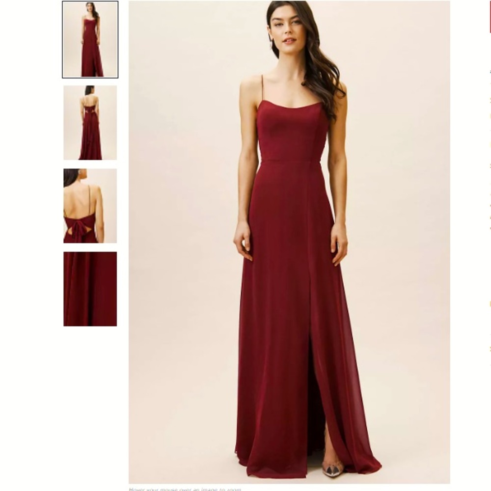 Jenny Yoo Kiara Dress; size 6; Hibiscus color; BHLDN/Anthropologie